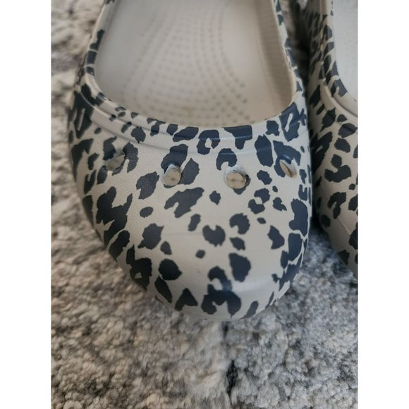 Crocs Women's Kadee Animal Print  Slip-On Casual Ballet Flat Shoe Size W5 - Picture 9 of 16